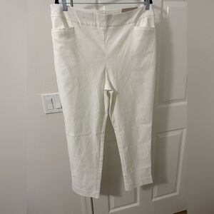 NEW Chico's So Slimming Brigitte Slim Leg Pants~Size 3R~16R US~white crop